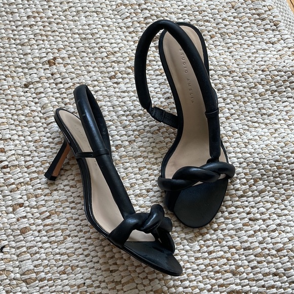 Studio Amelia Padded Braid Heels Sz 38 - Picture 2 of 4